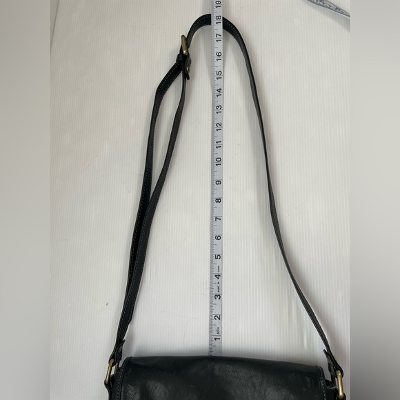 Avorio Nero Black Leather Shoulder bag Made in Italy Red Lining - Picture 13 of 15